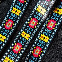 Лента ременная стропа 50 мм Цветочные мотивы  - купить для кожевенного хобби