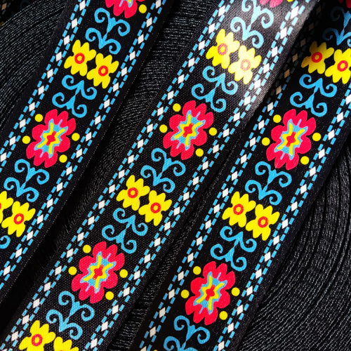 Лента ременная стропа 50 мм Цветочные мотивы   - фото товара