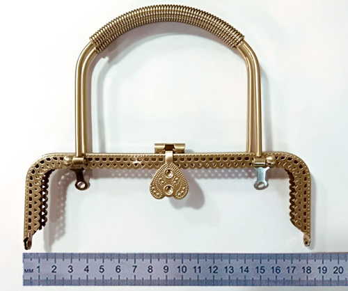 Фермуар пришивной 18 см-20 см с двумя ручками фото 5