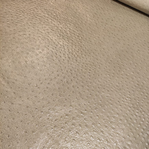 Кожа Страус 1,0 мм Бежевое Серебро Италия фото 3