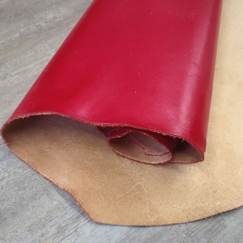 Кожа раст. дуб. Аванкорпо Rosso 1,3-1,5 мм Красный фото 4