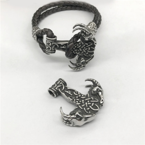 Коннектор 5 мм для круглых браслетов Руна Тор Сталь  BR-KZ31 - фото товара фото 3