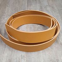 Заготовка для ремня раст. дубл. 39 мм толщ. 2,9 мм Светло-оранжевый Италия  - купить для кожевенного хобби