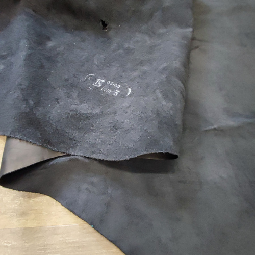 Кожа КРС краст 0,6-0,8 мм подкладочный Черный фото 3