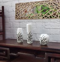 Вазы для кукол белые 3 шт.  - купить для кожевенного хобби