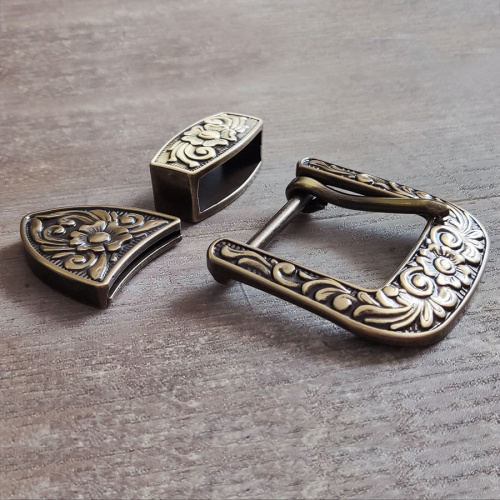 Комплект фурнитуры для ремня 38 мм Латунь  SBK-4328 - фото товара фото 2