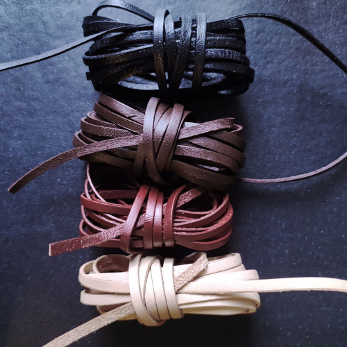 Шнур кожаный плоский 4х1 мм фото 2