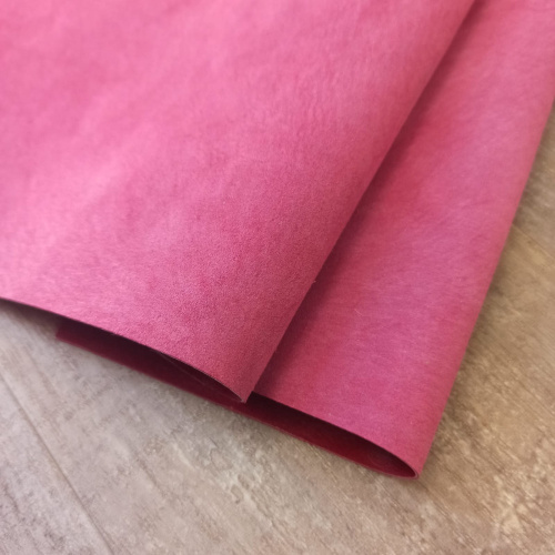 Кожа с ворсом (мех пони) 1,2 мм Красный Италия фото 7