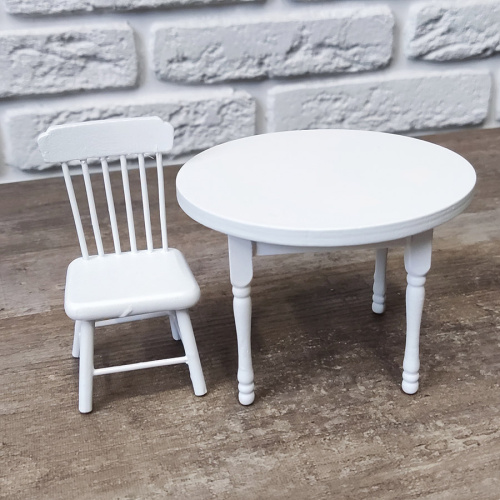 Обеденная зона кукольная с круглым столом для румбокса 1:12 | Галерея фото | Pava.pro фото 3 Обеденная зона кукольная с круглым столом для румбокса 1:12 SH D-K01 - фото товара фото 3