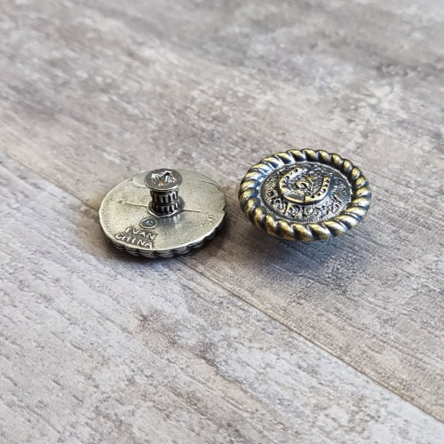 Кончо для кожаных изделий 25 мм Подкова латунь фото 4