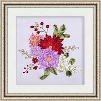 Набор для вышивки лентами Георгины  - купить для кожевенного хобби