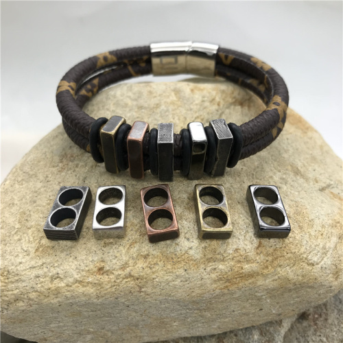 Бусина 5 мм на два шнура Сталь B106 Бусина 5 мм на два шнура Сталь B106