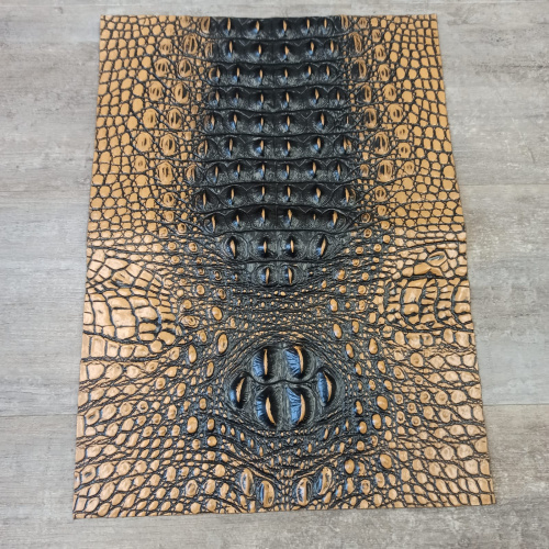Кожа Крс в формате 35,5*25,5 см с тиснением под крокодила фото 4