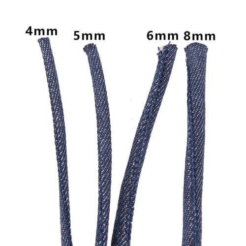 Шнур прошитый тканевый Джинс фото 4