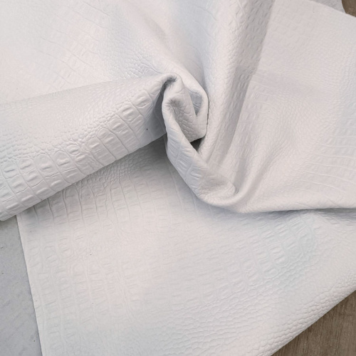 Кожа Кайман 1,2-1,6 мм Белый матовый фото 6