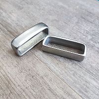 Шлевка для ремня 40 мм Винтажное серебро Латунь  - купить для кожевенного хобби