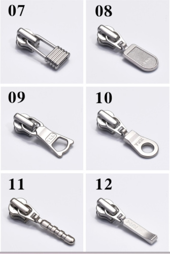 Бегунок, зажимы, ограничители для молнии №3 YKK под серебро фото 2