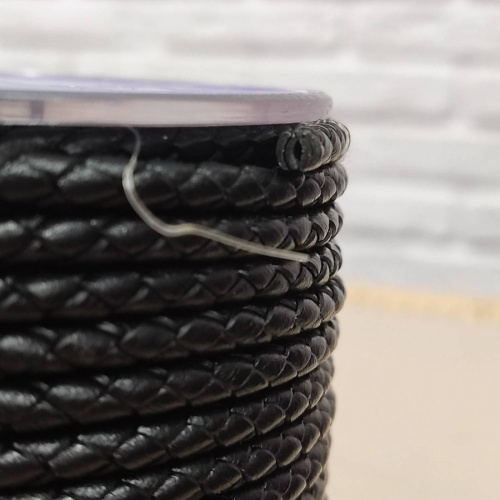 Шнур кожаный круглого сечения 4 мм плетеный 20 см LC фото 10