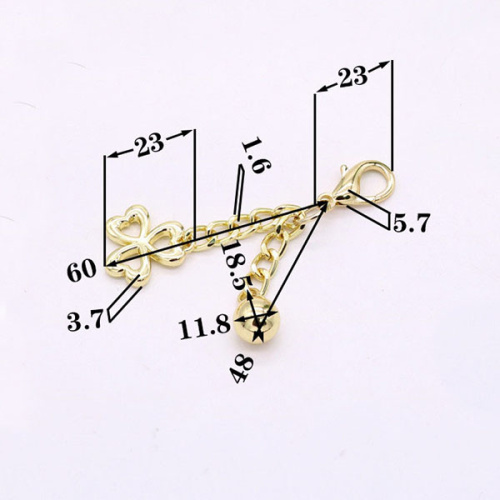 Подвеска на карабине шар и трехлистник  Y-1103 - фото товара фото 2