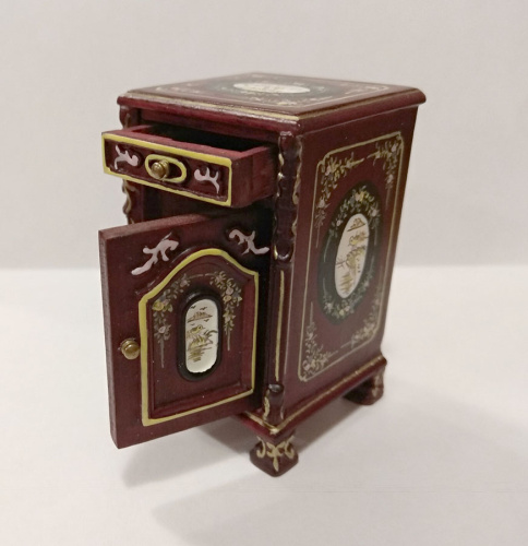 Миниатюра для кукол Тумбочка расписная  D TK-02 - фото товара фото 3