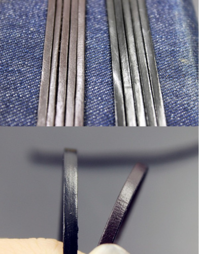 Шнур кожаный плоский 8х1 мм фото 4