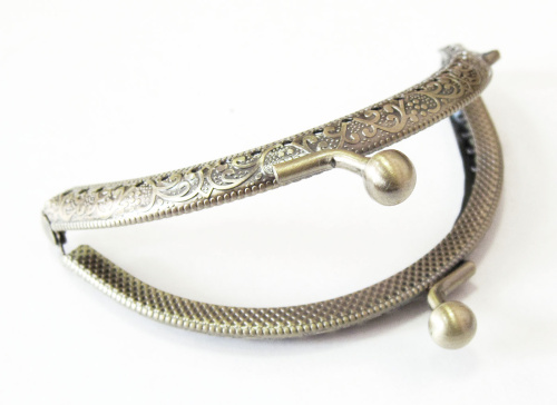 Фермуар пришивной бронзовый полукруглый 5,5-15 см фото 2