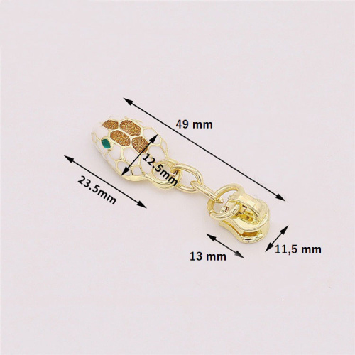 Бегунок для молнии №5 с пуллером в виде головы змеи фото 7