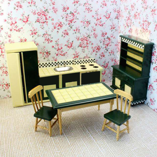 Кухня для кукол с обеденной зоной Масштаб 1:12   - фото товара