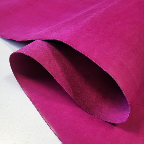 Кожа Юфть 2,1-2,6 мм комб. дубл. Фуксия Белоруссия фото 2