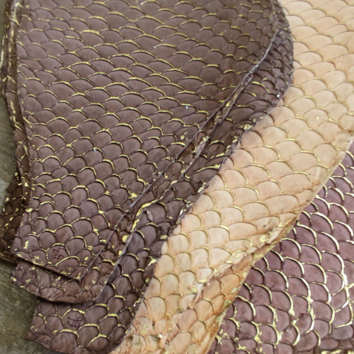 Кожа рыбы 0,7 мм Карп с блестящими чешуйками фото 11