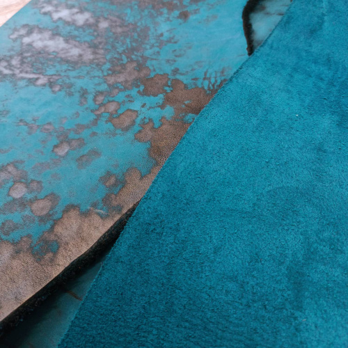 Кожа Пола краст 4,0-4,2 мм Шарк Бирюзовый фото 3