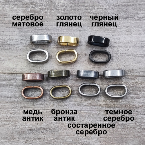 Бусина 12х6 мм для плоских браслетов Классика Сталь фото 2