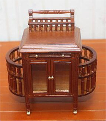 Тележка барная для кукол Орех   - фото товара