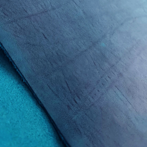 Кожа Крейзи Хорс Dark 1,4-1,6 мм Бирюзовый фото 5