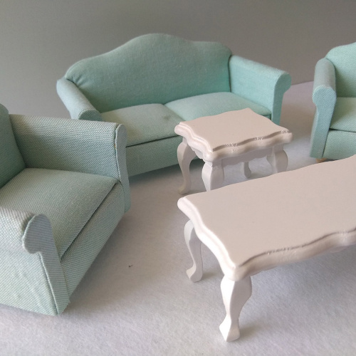 Набор мебели для кукол Гостиная 5 предметов Мятный  D JY-0101 - фото товара фото 4