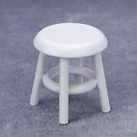 Табурет круглый для кукол Белый  - купить для кожевенного хобби