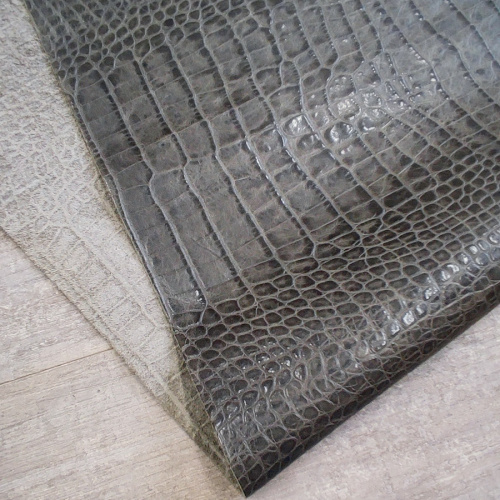 Кожа Кайман 0,9 мм Серо-коричневый Турция фото 2