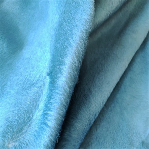 Кожа с ворсом (мех пони) 1,0-1,2 мм Голубой Италия фото 2