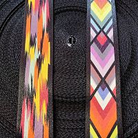 Лента ременная стропа 38 мм Яркие ромбы  - купить для кожевенного хобби