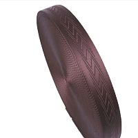 Лента ременная стропа 38 мм толщ. 1,8 мм Коричневый зигзаг  - купить для кожевенного хобби