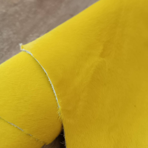 Кожа с ворсом (мех пони) 0,8-1.1 мм Желтый Италия фото 3