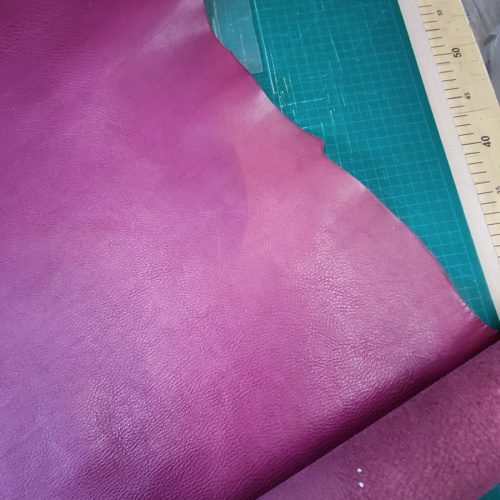 УЦЕНКА! Кожа КРС 1,8-2,0 мм раст. дубл. Пурпурный Италия фото 2