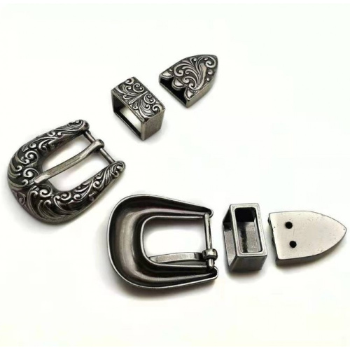 Комплект фурнитуры для ремня 18 мм Серебро антик фото 4