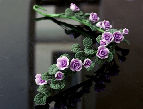 Розовая ветвь для кукольного дома фото 3