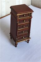 Миниатюра для кукол Тумбочка маленькая с ящиками  - купить для кожевенного хобби