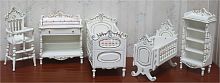 Миниатюра для кукол Детская комната Белая 1:12 