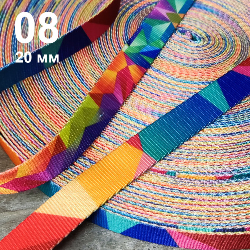 Лента ременная стропа 20-25 мм толщ. 2 мм Летние мотивы фото 8