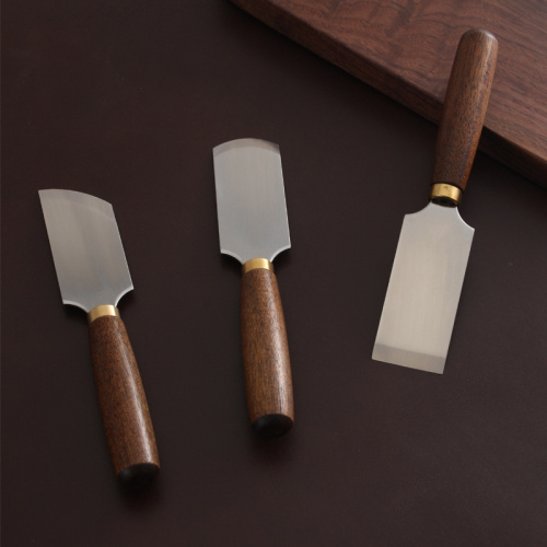 Нож шпальтовочный с ручкой из орехового дерева D 002 фото 3