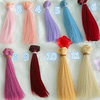 Трессы для кукол 35 см Прямые 