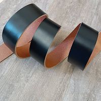 Заготовка для ремня раст. дубл. 38 мм толщ. 2,9 мм Черный Италия  - купить для кожевенного хобби